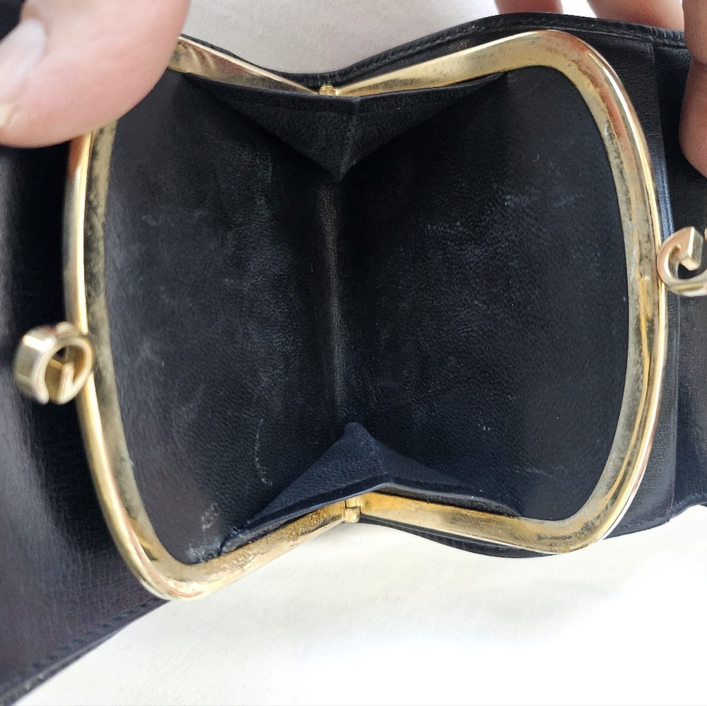 Gucci G Logo horse bit clip leather trifold wallet - Picture 10 of 11